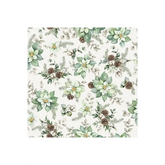 White Linen Christmas Open Poinsettia - 25428